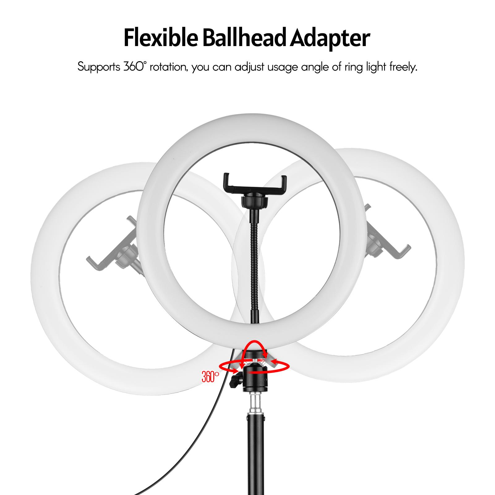 Đèn LED vòng kim loại 10 inch 3 chế độ chiếu sáng 10 mức độ sáng Đèn LED vòng kim loại 10 inch 3 chế độ chiếu sáng 10 mức độ sáng