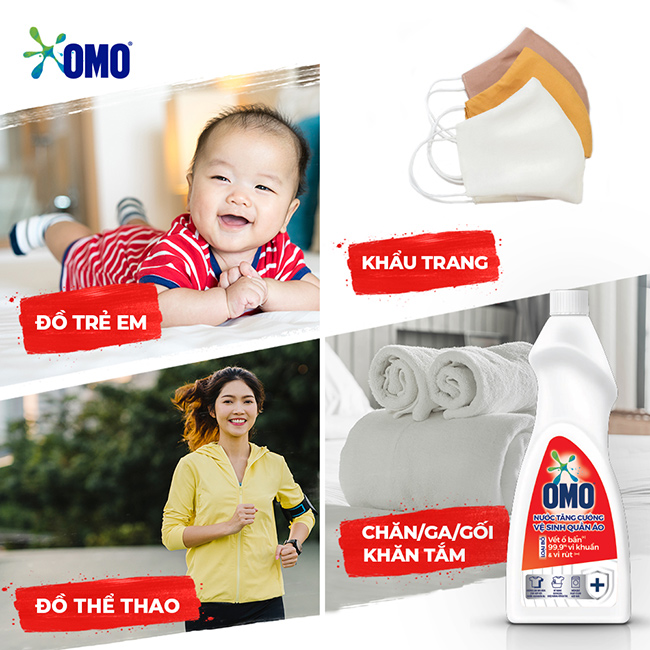 Nước Tăng Cường Vệ Sinh Quần Áo Omo 1L