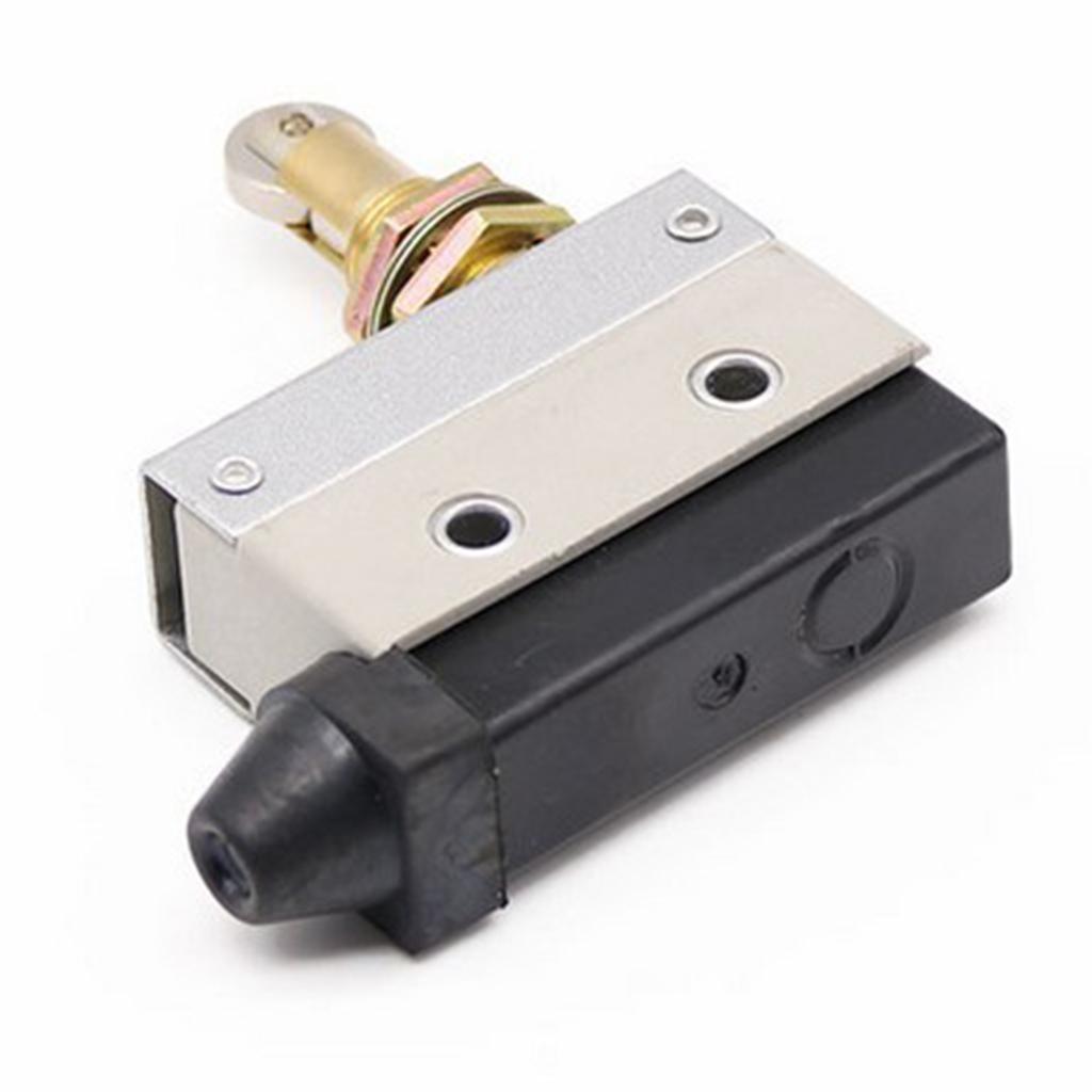 1pc Parallel Roller Plunger Limit Switch AC Self-reset Micro Switch Gray