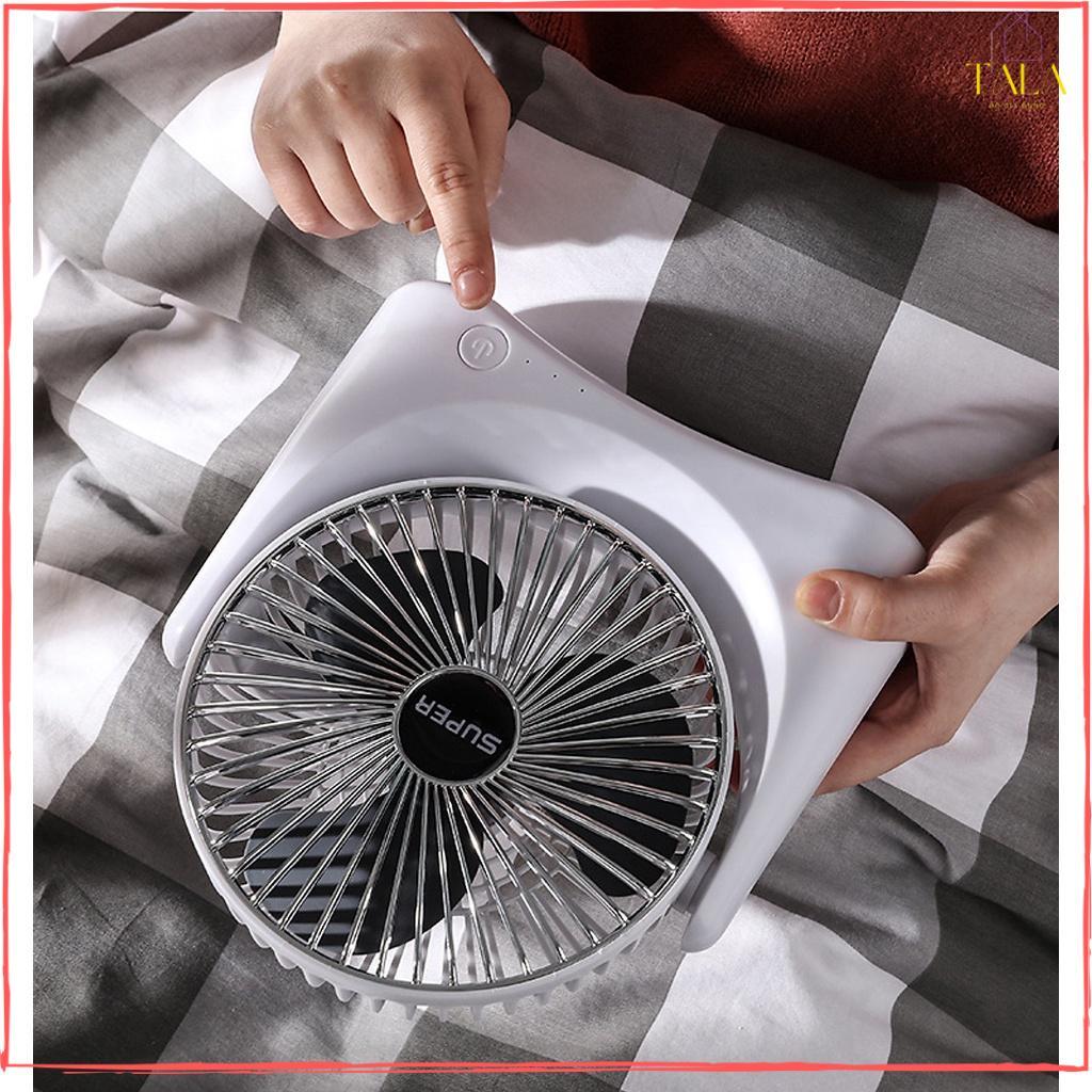 Quạt Để Bàn Tích Điện Super Fan Mini  - Công Suất Lớn, 3 Cấp Độ Gió Làm Mát Hiệu Quả - Có Thể Điều Chỉnh Hướng Gió