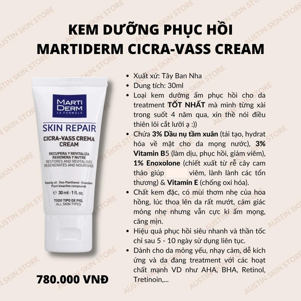 HÀNG NHẬP KHẨU - Kem Dưỡng B5 MartiDerm Skin Repair Cicra Vass Cream Dưỡng Ẩm Tái Tạo Phục Hồi Da Tổn Thương, Nhạy Cảm