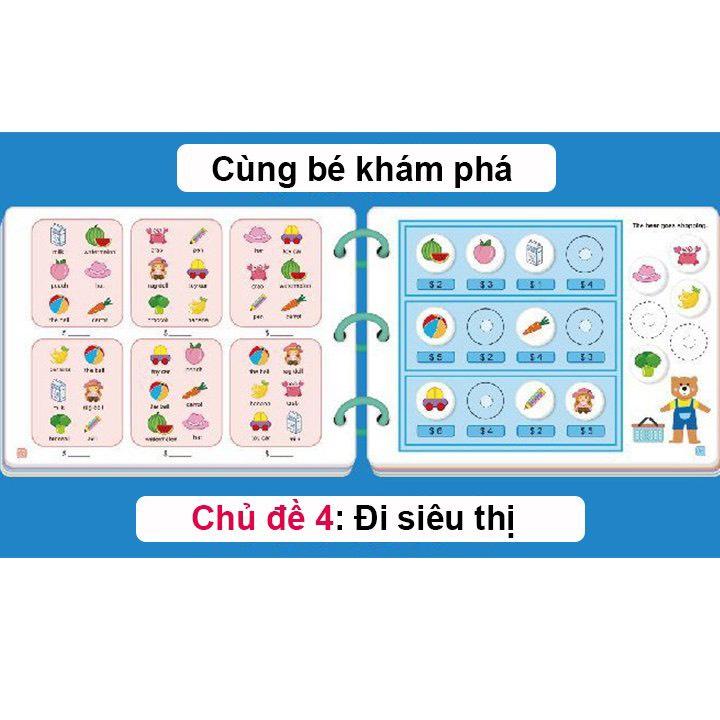 Bộ Học Liệu Bóc Dán Montessori 17 Chủ Đề Hình Gia Đình Gấu Giúp Bé Vừa Học Vừa Chơi