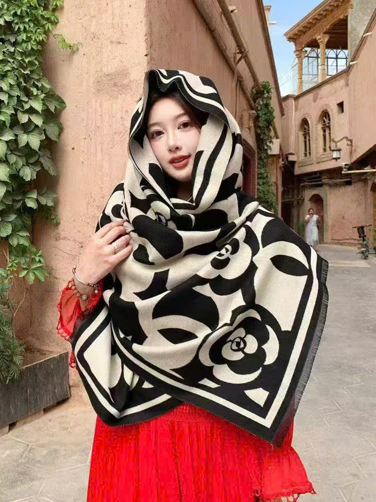 KHĂN QUÀNG CỔ KHĂN CHOÀNG CỔ HOA TRÀ SIÊU VIP SANG TRỌNG DÀNH CHO NỮ