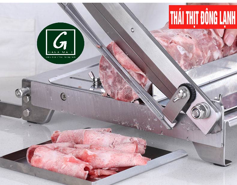 Dao Chặt Thịt Gà, Thái Thịt Bò Đông Lạnh, Cắt Chân Giò, Thái Thuốc Bắc KD0288, 2 Lưỡi Thép 30CR13, Inox 430 - Tặng Tay Mài KD0315