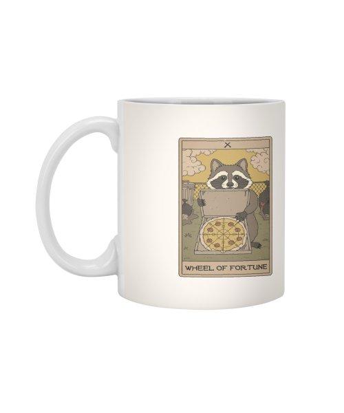 Ly Cốc Sứ Cao Cấp hình Wheel of Fortune - Raccoons Tarot