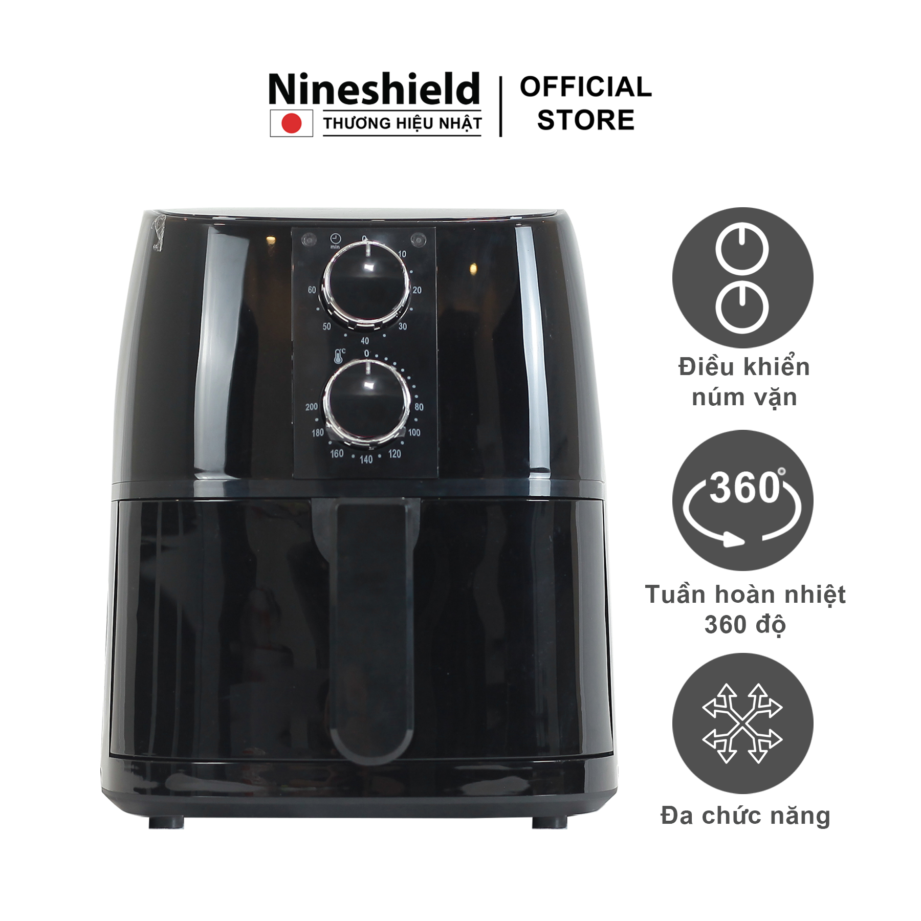 Nồi chiên không dầu Nineshield 7L KB 5003M hàng chính hãng