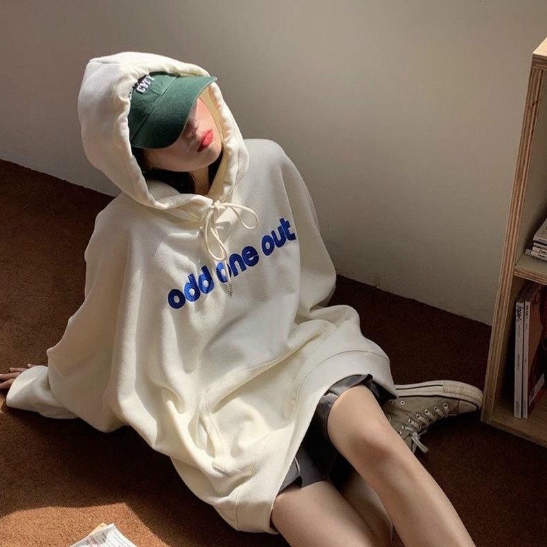 Áo Khoác Hoodie Nỉ ODD ONE OUT Nữ Form Rộng Có Mũ Ulzzang