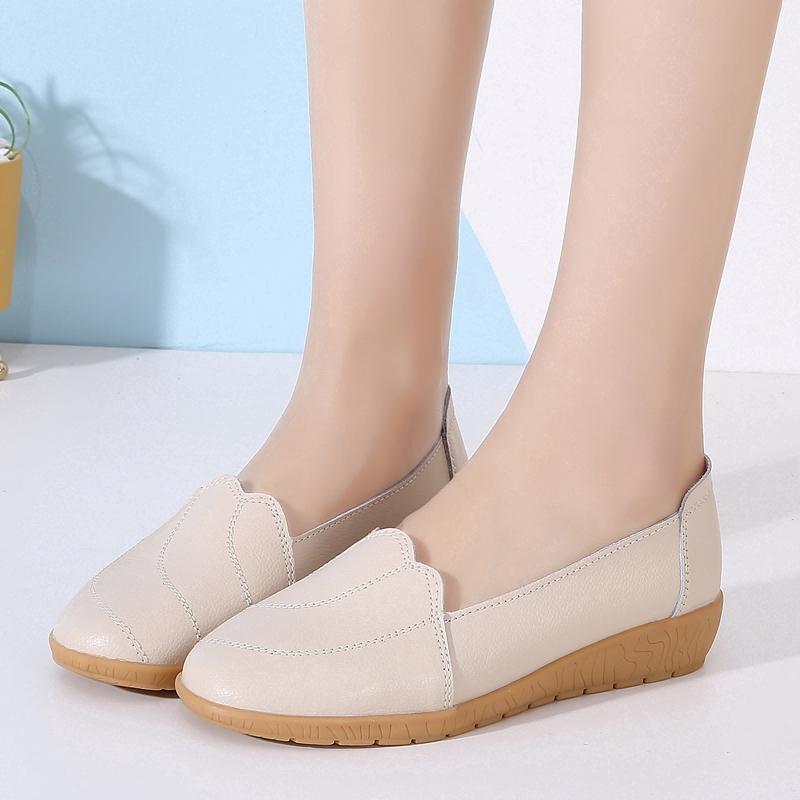 2020 Fashion women outdoor soft leather flat shoes
