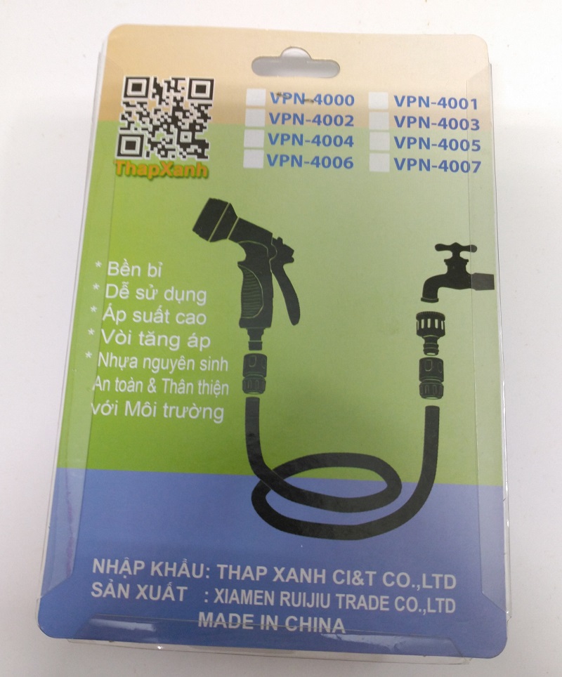 Bộ Vòi Tưới Đa Năng, Vòi 4 món, tưới cây, rửa xe, bền bỉ, an toàn và thân thiệt với môi trường