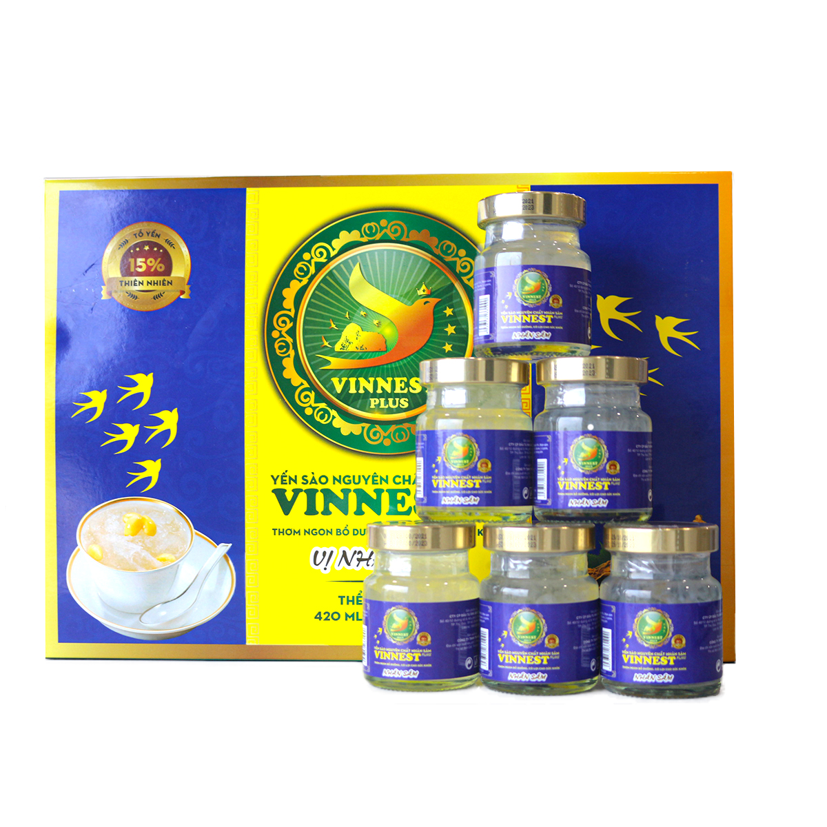 Yến Sào Nguyên Chất Vị Nhân Sâm Vinnest Plus