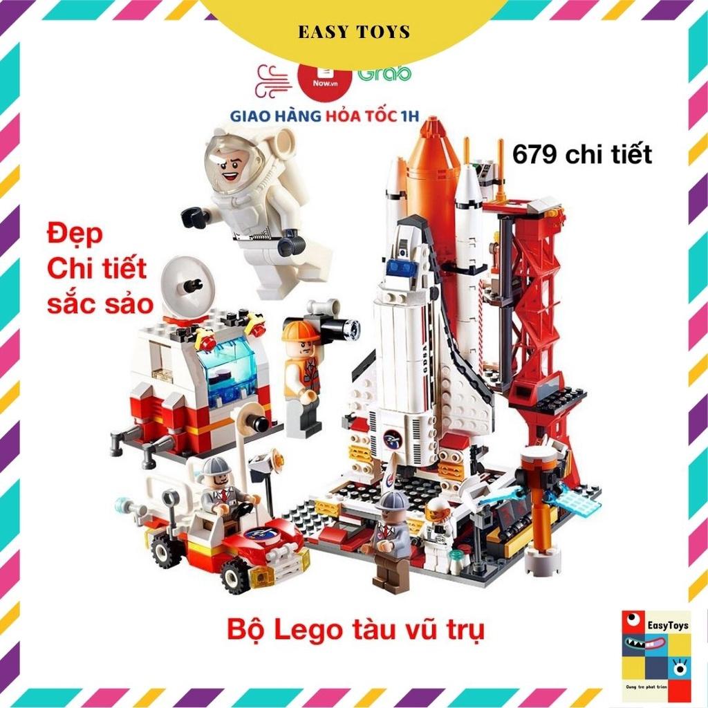 Đồ chơi xếp hình lắp ráp Tàu vũ trụ trung tâm điều khiển giúp bé phát triển trí tuệ