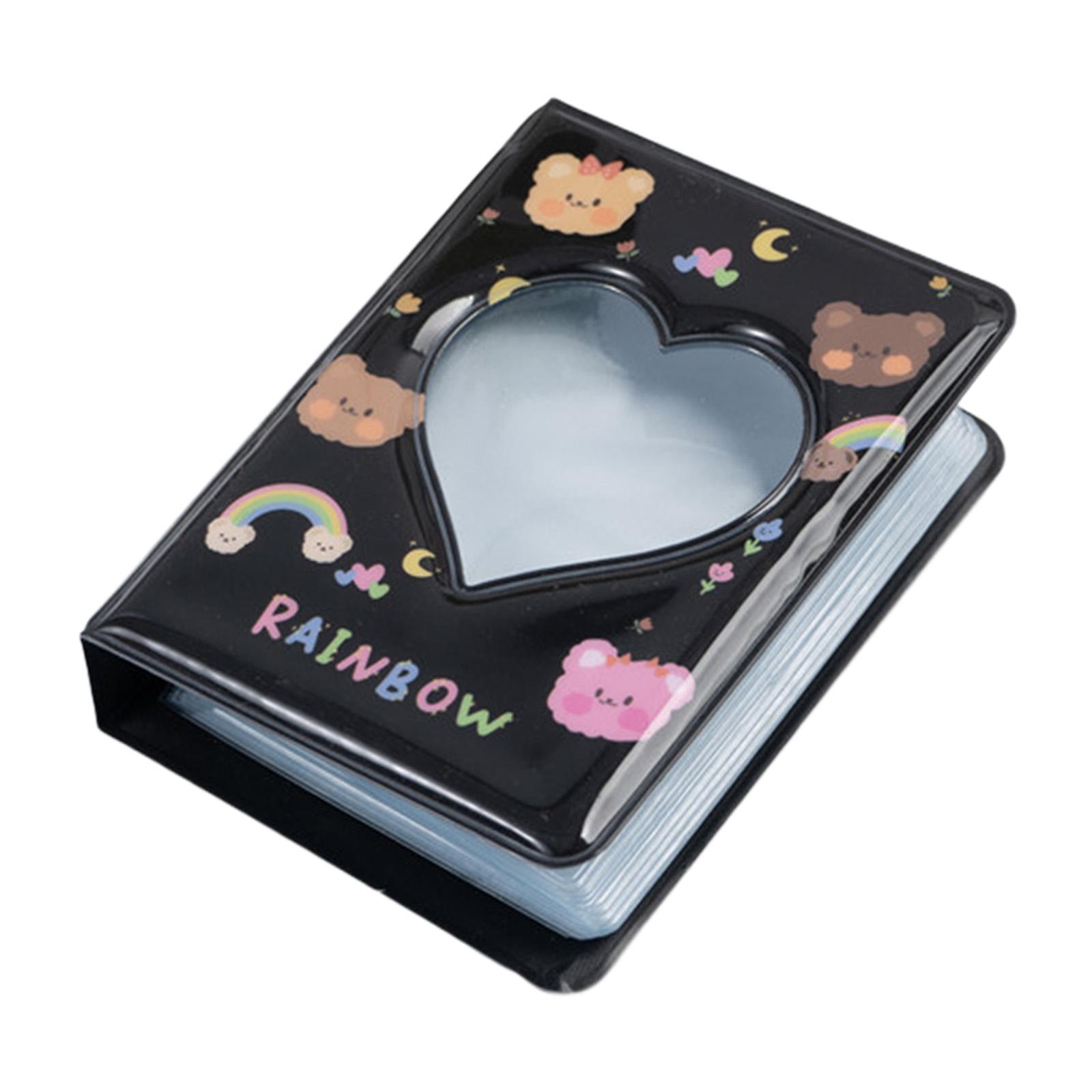 3 inch Photocard Holder Mini Photo Album Mini Picture Album Collectbook Hollow Love Heart Model Photocard Binder Book for Girl Trading Cards
