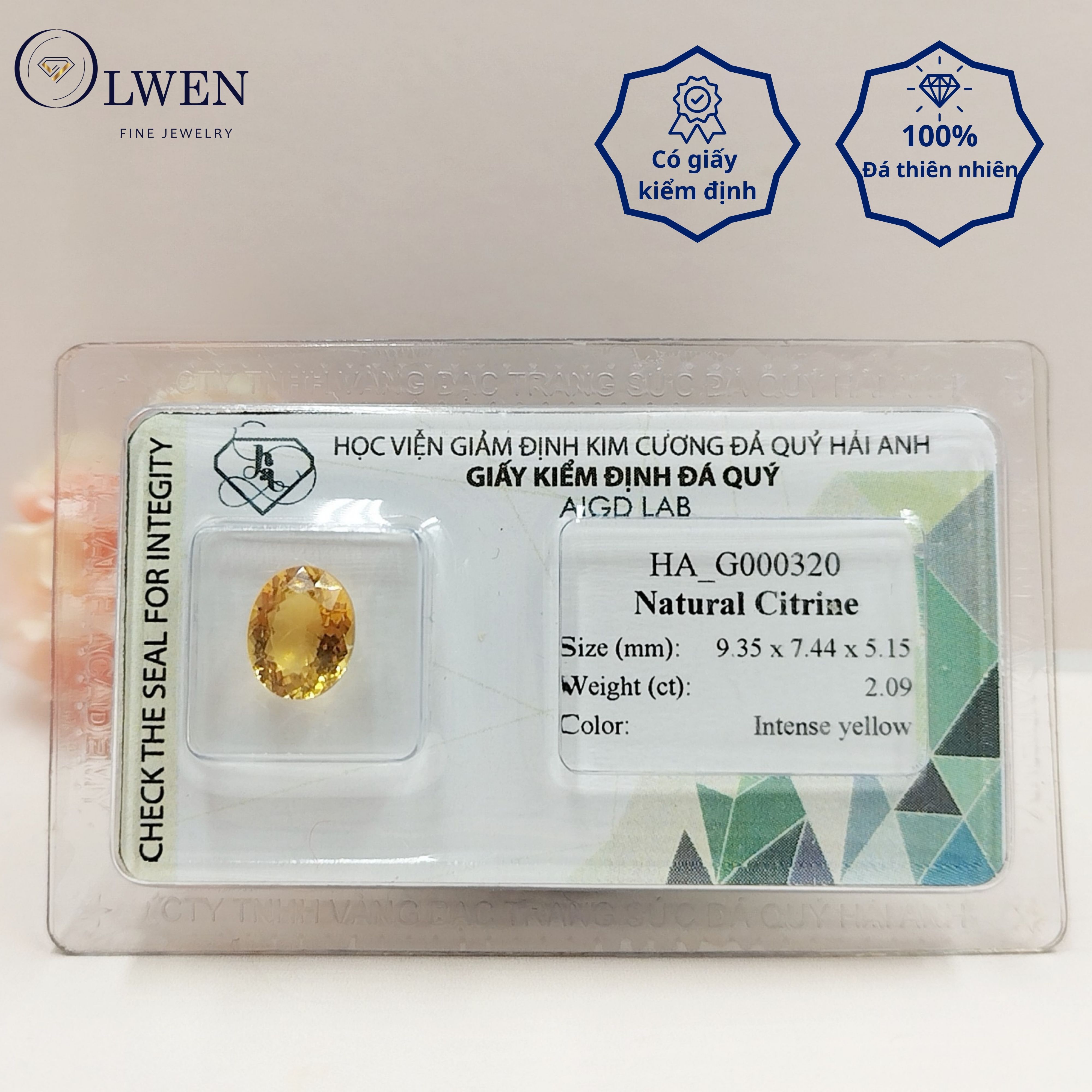 Viên đá thạch anh vàng thiên nhiên_HA-G000320