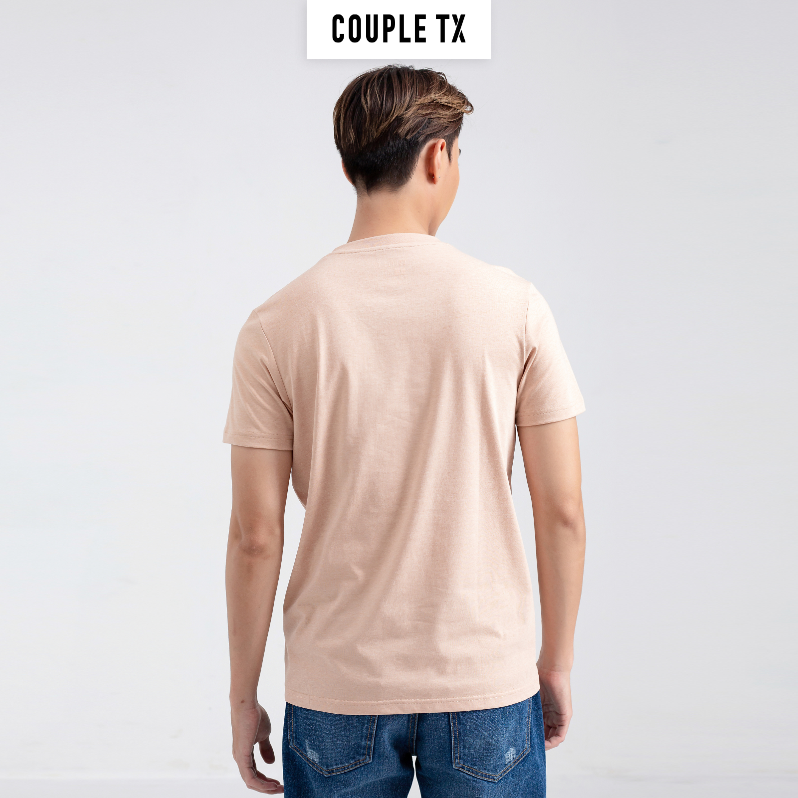 Áo Thun Trơn Couple TX Cổ Tim Basic Nam MTS 1131