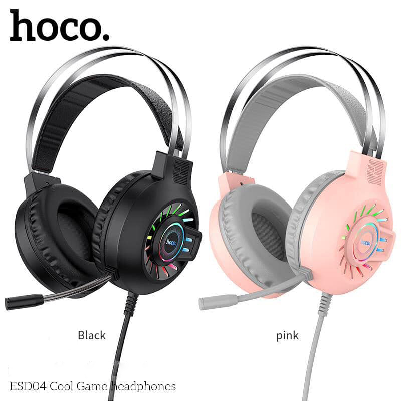 Tai Nghe Chụp Tai Cao Cấp Dành Cho Game Thủ Hoco ESD04 Có Hỗ Trợ Mic - Ôm Trọn Tai - Hàng Chính Hãng