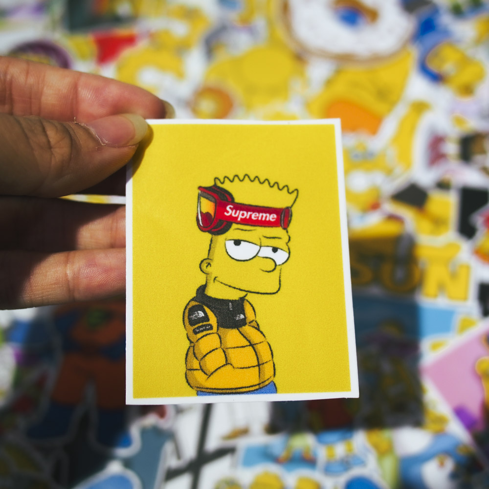 Set 100 sticker hình dán - The Simpsons