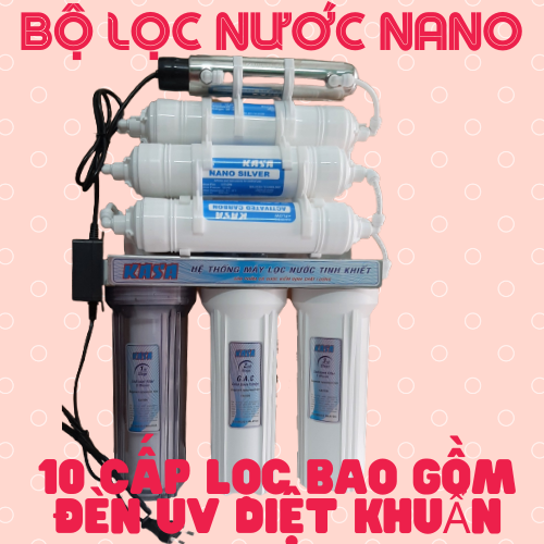 MÁY LỌC NƯỚC KASA 10 CẤP LỌC CÓ ĐÈN UV CÔNG NGHỆ HYDROGEN,DÒNG SẢN PHẨM KHÔNG NƯỚC THẢI THẾ HỆ MỚI/ hàng chính hãng