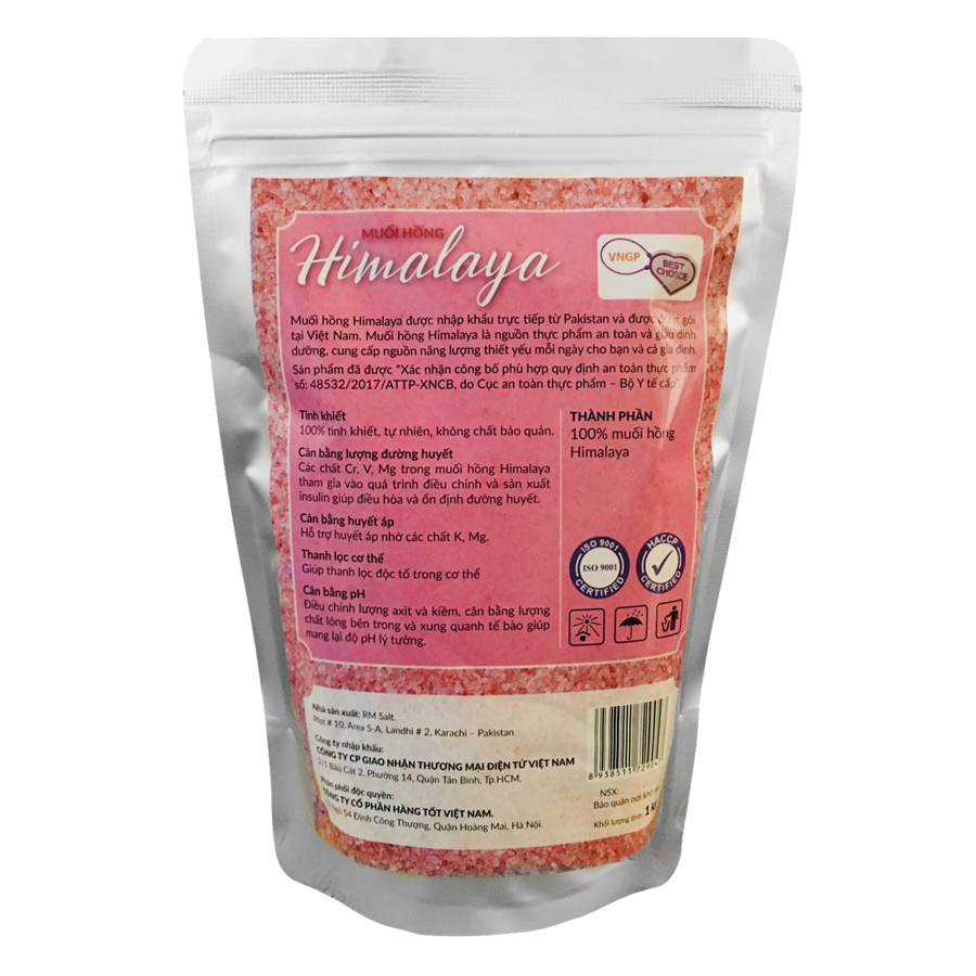 Muối Hồng Himalaya Hạt 3-5mm Nguyên Chất (1000g)