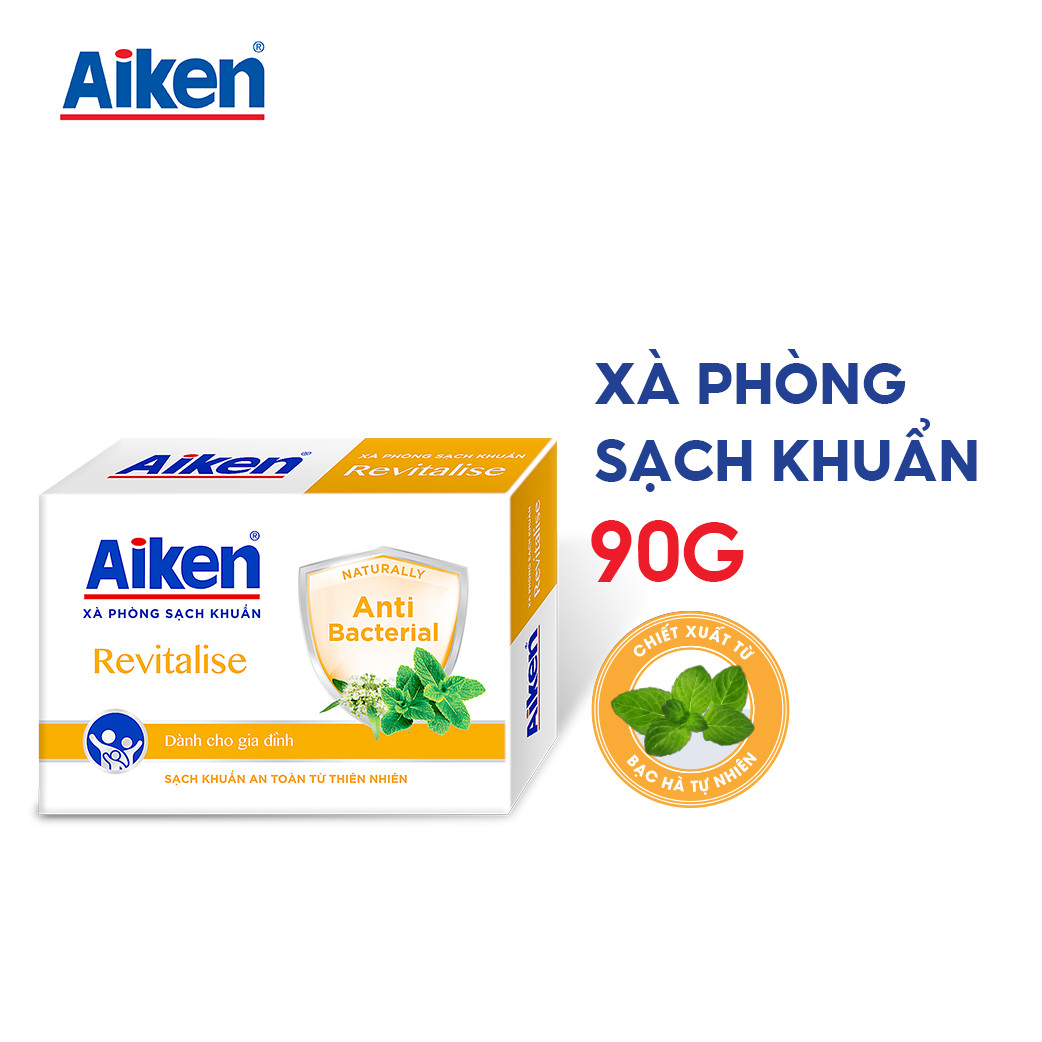 Aiken Xà Phòng Sạch Khuẩn Chiết Xuất Bạc Hà 90G