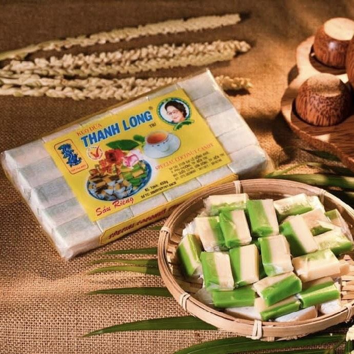 Kẹo Dừa Truyền Thống Thanh Long - Gió 450g (Kẹo dừa gói giấy truyền thống bến tre)