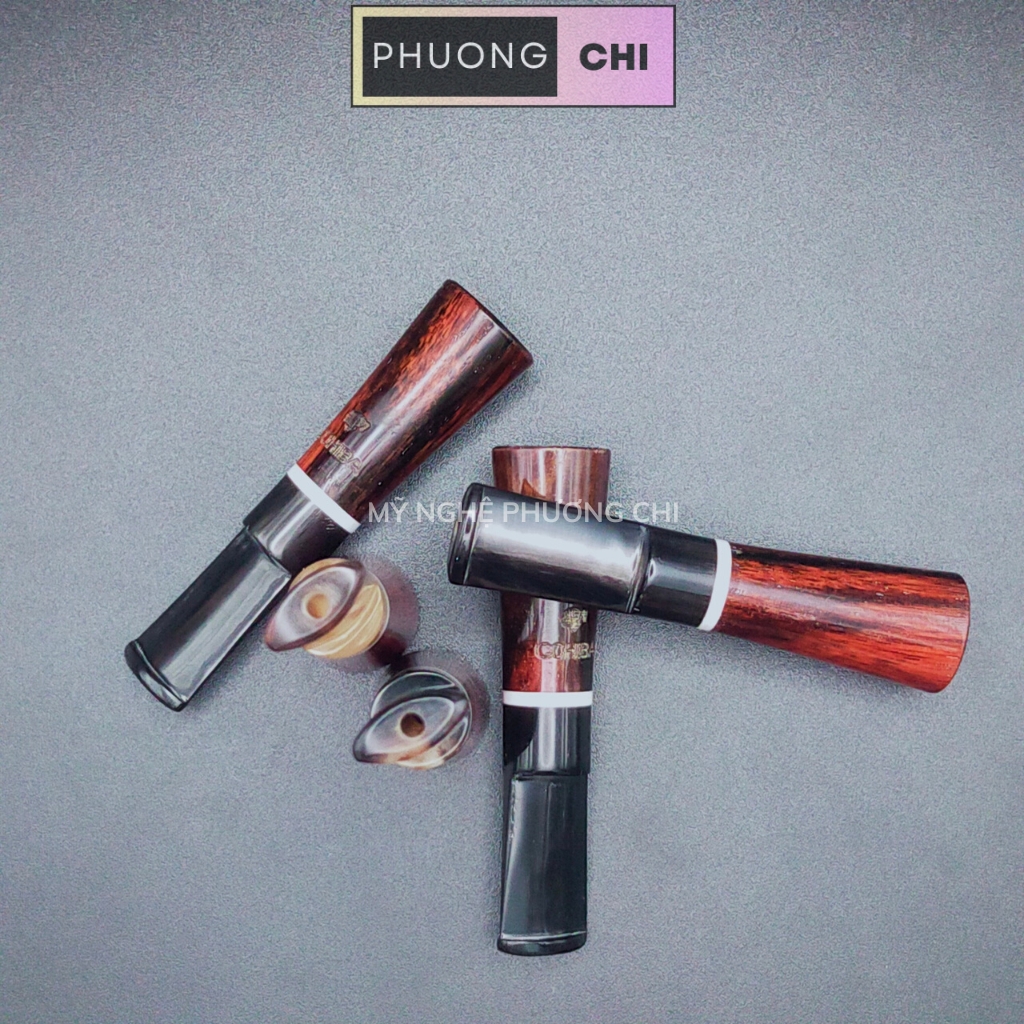 Tẩu Bắt Tóp Xì_Gà mini Ring 22-27 chất liệu sừng nối gỗ khắc logo - quà tặng ý nghĩa cho sức khỏe nam giới | Mỹ Nghệ Phương Chi