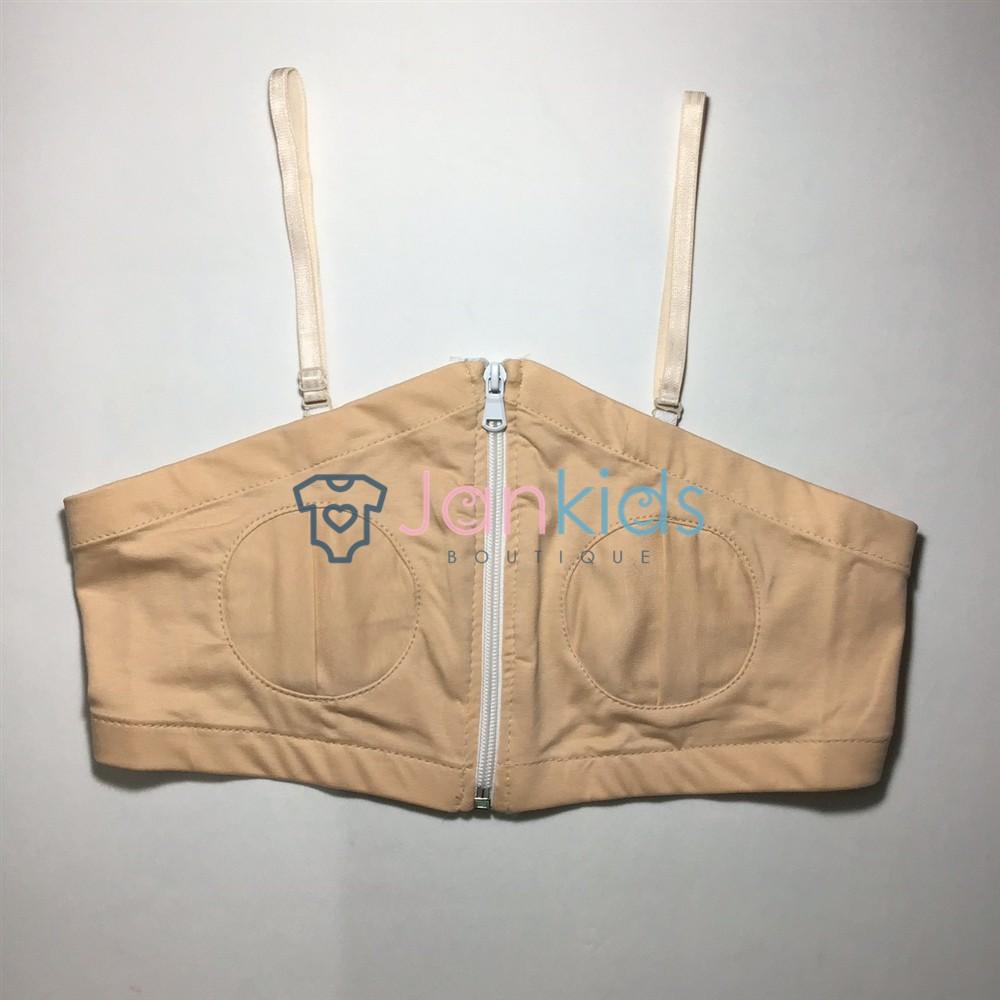 Áo hút sữa rảnh tay cotton có kéo khóa tiện lợi cho mẹ