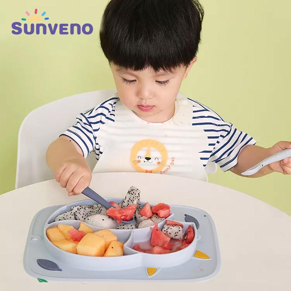 Bé Bát Ăn Trẻ Em Silicon Đĩa Dùng Tiệc Hút Lỗ Treo Nắp Bé Bộ Đồ Ăn Hút Không Chứa BPA Cho Bé Ăn Món Ăn