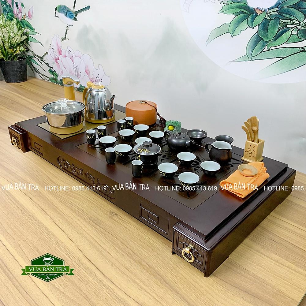 Bàn Trà Điện Thông Minh Gỗ Mun Cao Cấp Giá Giảm Sốc