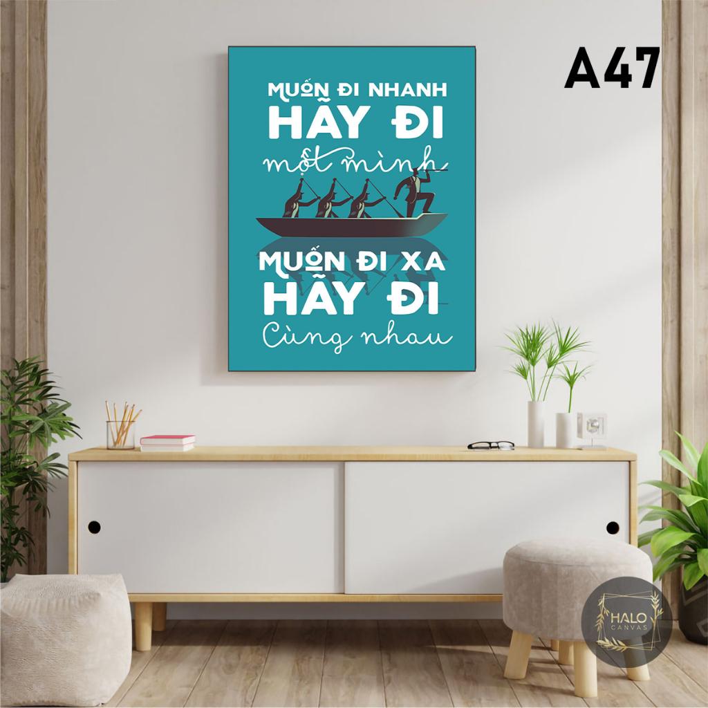 TRANH TREO TƯỜNG SLOGAN ĐỘNG LỰC SLDL208 - TRANH DÁN TƯỜNG VĂN PHÒNG LÀM VIỆC - HALO DECOR