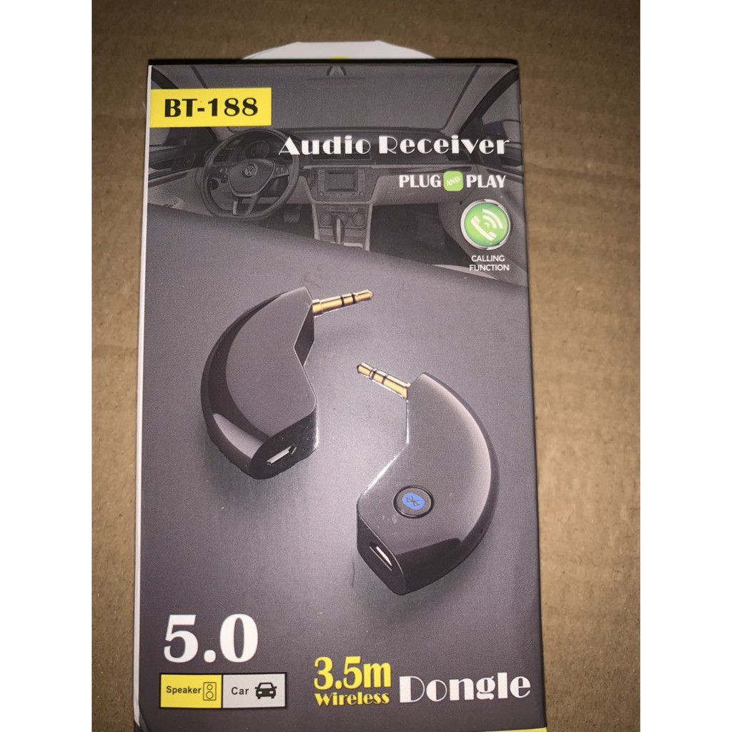 USB Bluetooth 5.0 BT 188, Thiết bị thu Bluetooth cho xe hơi-hàng chính hãng