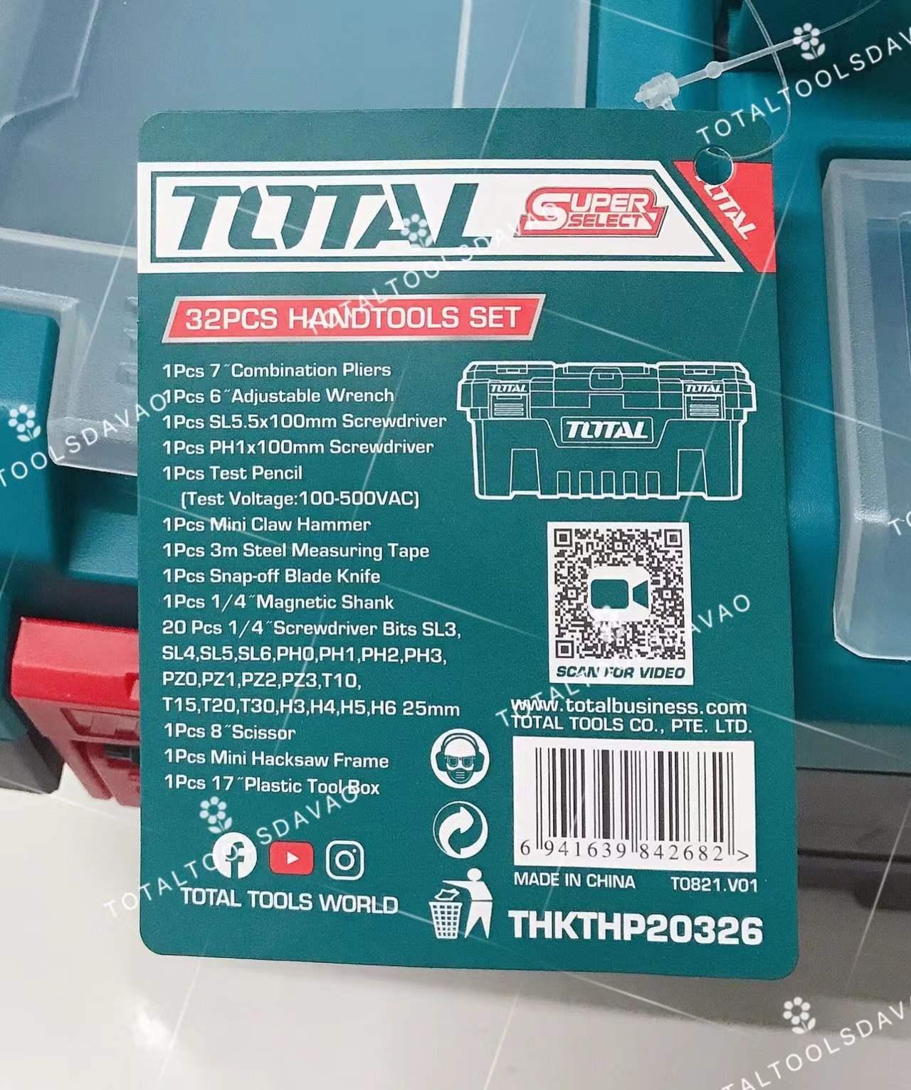 BỘ 32 DỤNG CỤ CẦM TAY TOTAL THKTHP20326 - HÀNG CHÍNH HÃNG