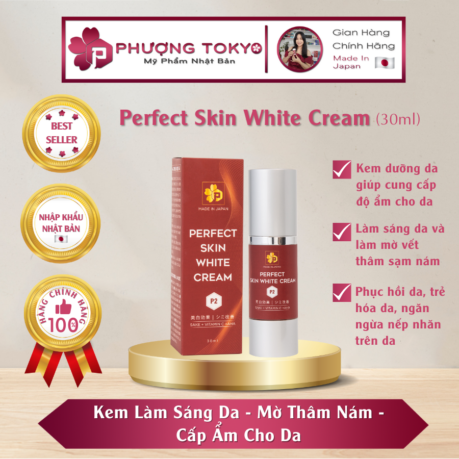 KEM LÀM SÁNG DA, MỜ THÂM NÁM DA, CẤP ẨM CHO DA - BEAUTY SKIN WHITE CREAM NHẬT BẢN
