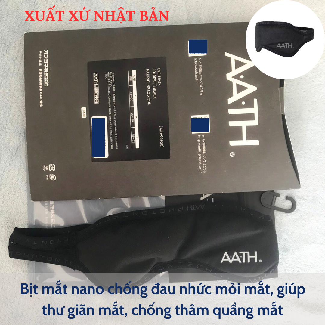 Bịt mắt ngủ cao cấp nano A.A.TH thư giãn mắt, giảm đau nhức mỏi mắt, xuất xứ Nhật Bản