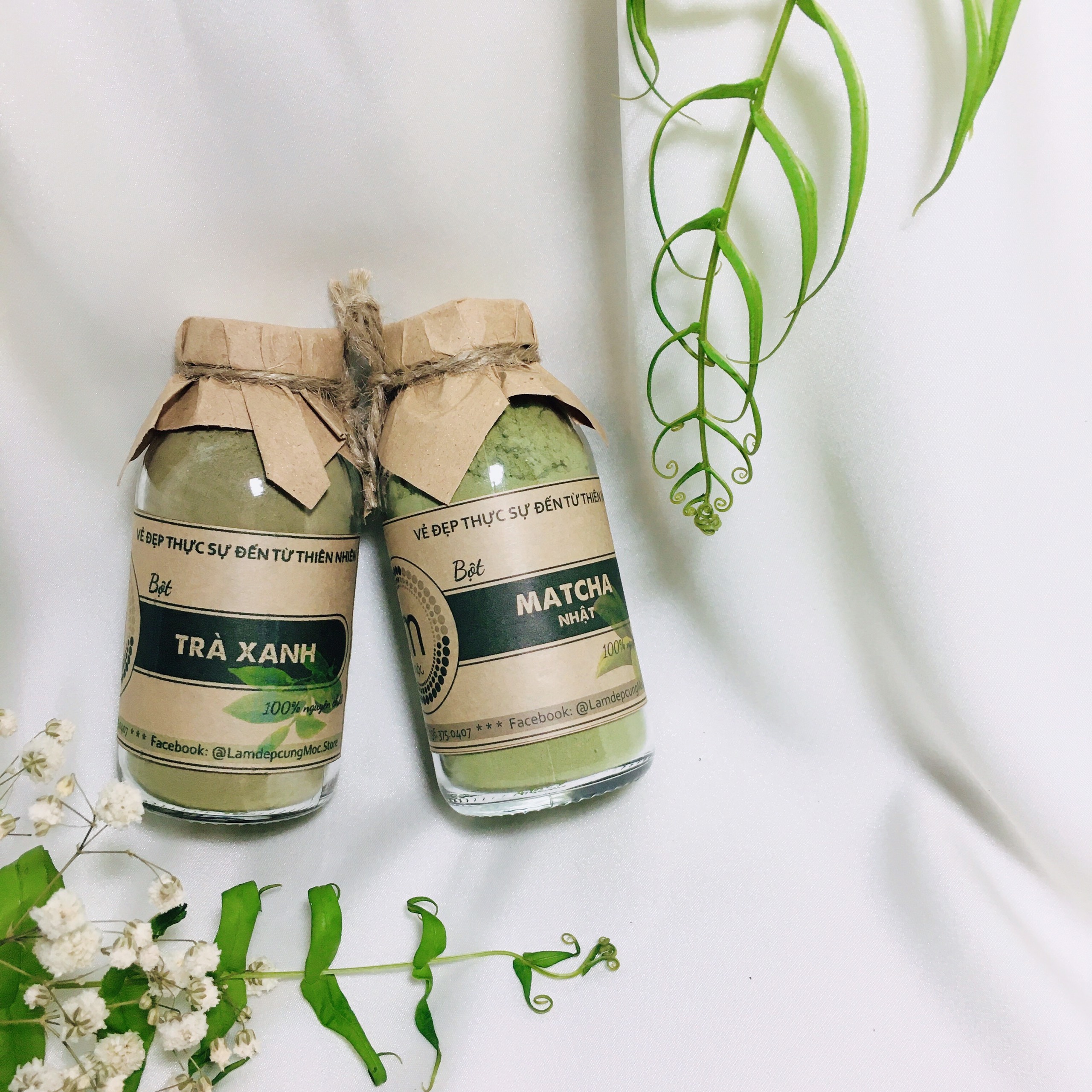 Bột trà xanh Matcha Nhật Bản 30g và 100ml nguyên chất - bột đắp mặt, tắm trắng, dưỡng trắng da loại bỏ mụn hiệu quả