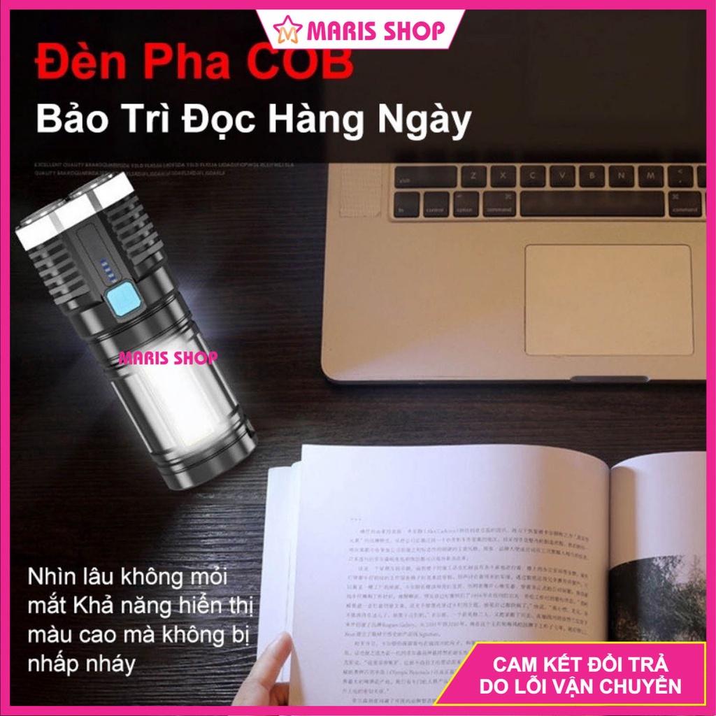 Đèn PIN LED siêu sáng cầm tay mini sử dụng PIN sạc cao cấp đi cắm trại, dã ngoại, leo núi.