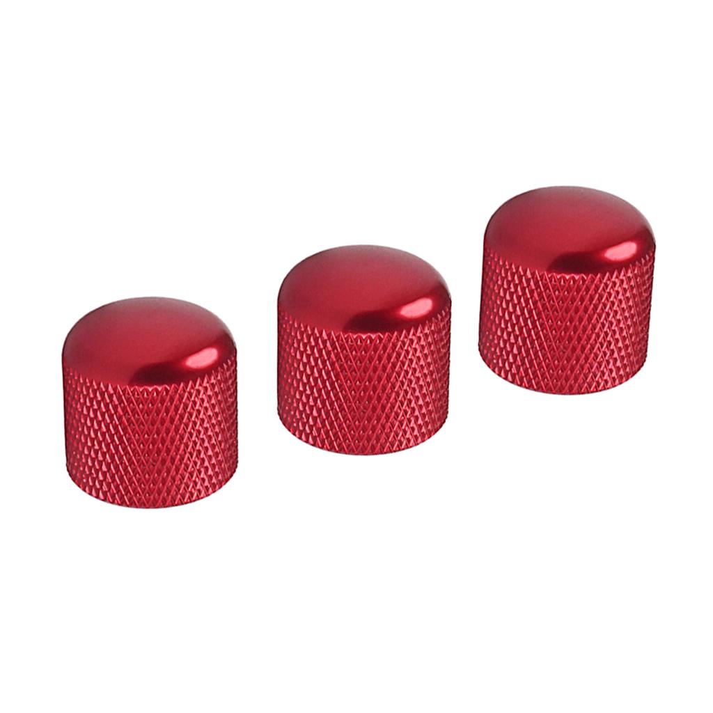 Sunnimix 3 Chiếc Guitar Điện Và Bass Âm Tập Điều Khiển Điện Tử Núm Nắp Đỏ