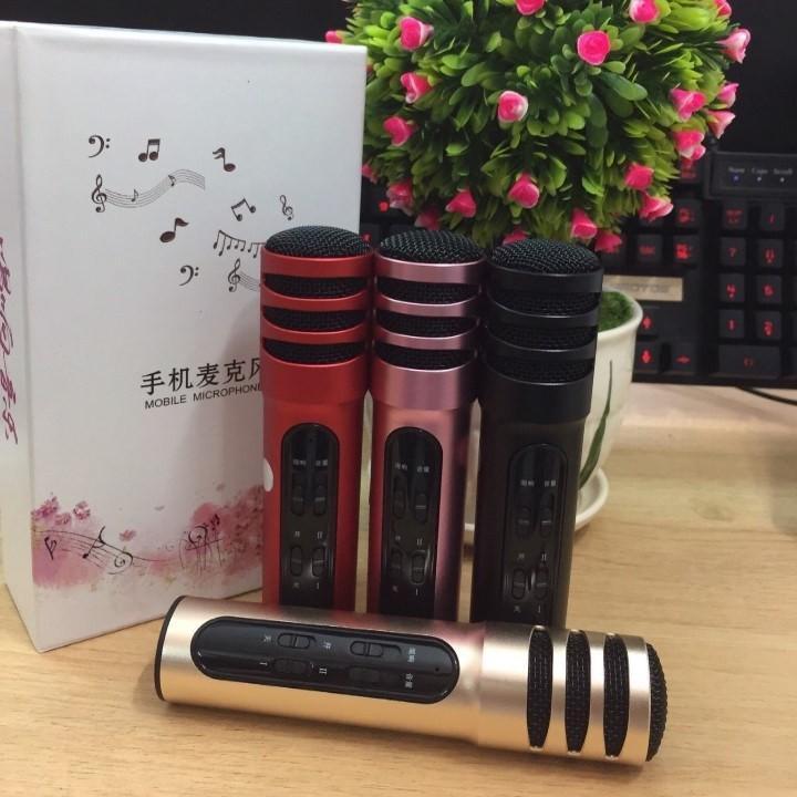 Micro C7 hát karaoke livestream, thu âm - kèm tai nghe, phụ kiện đầy đủ - âm thanh khởi nguồn sự sống
