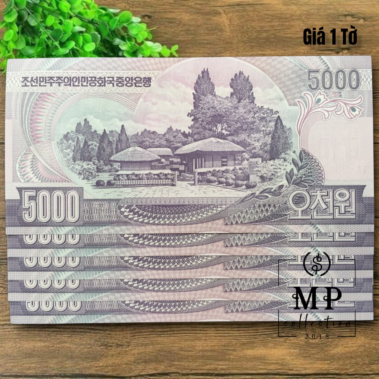 Tờ 5000 Won của cộng hòa nhân dân Triều Tiên năm 1992 xưa , tiền châu Á , Mới 100% UNC, sưu tầm