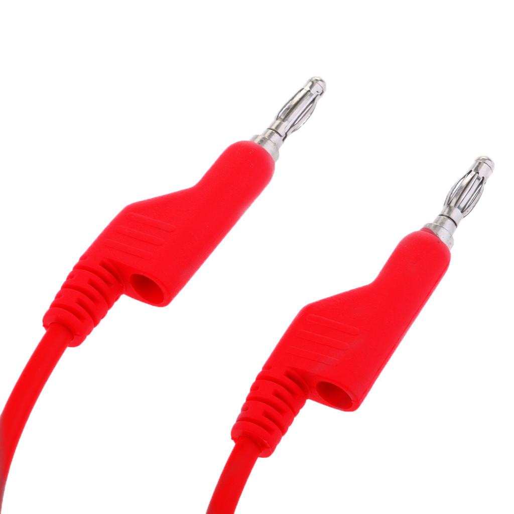 39 Inch Multimeter Test Lead Set - Soft Silicone Stackable Banana to Banana Plug Test Wire Cable Kit for Electrical Testing 1000V/15A