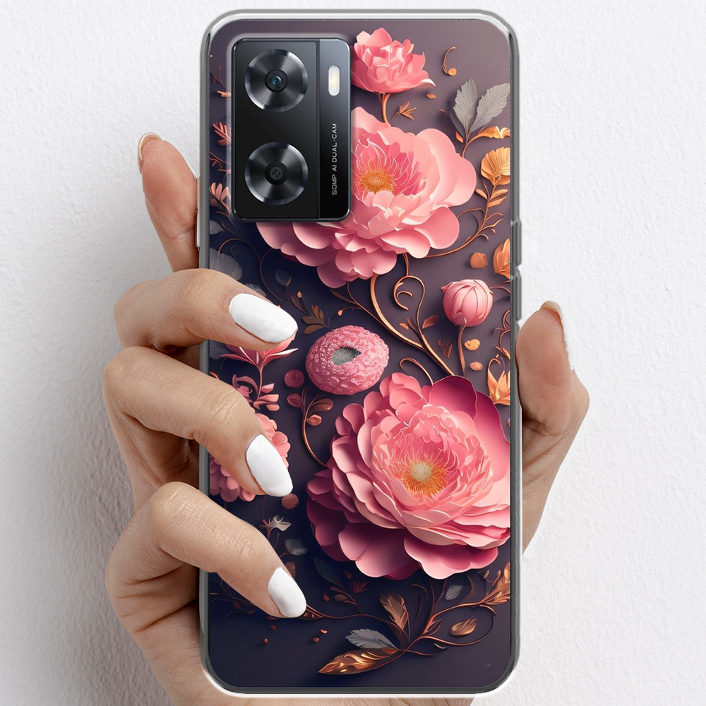 Ốp lưng cho Oppo A77s nhựa TPU mẫu Hoa hồng