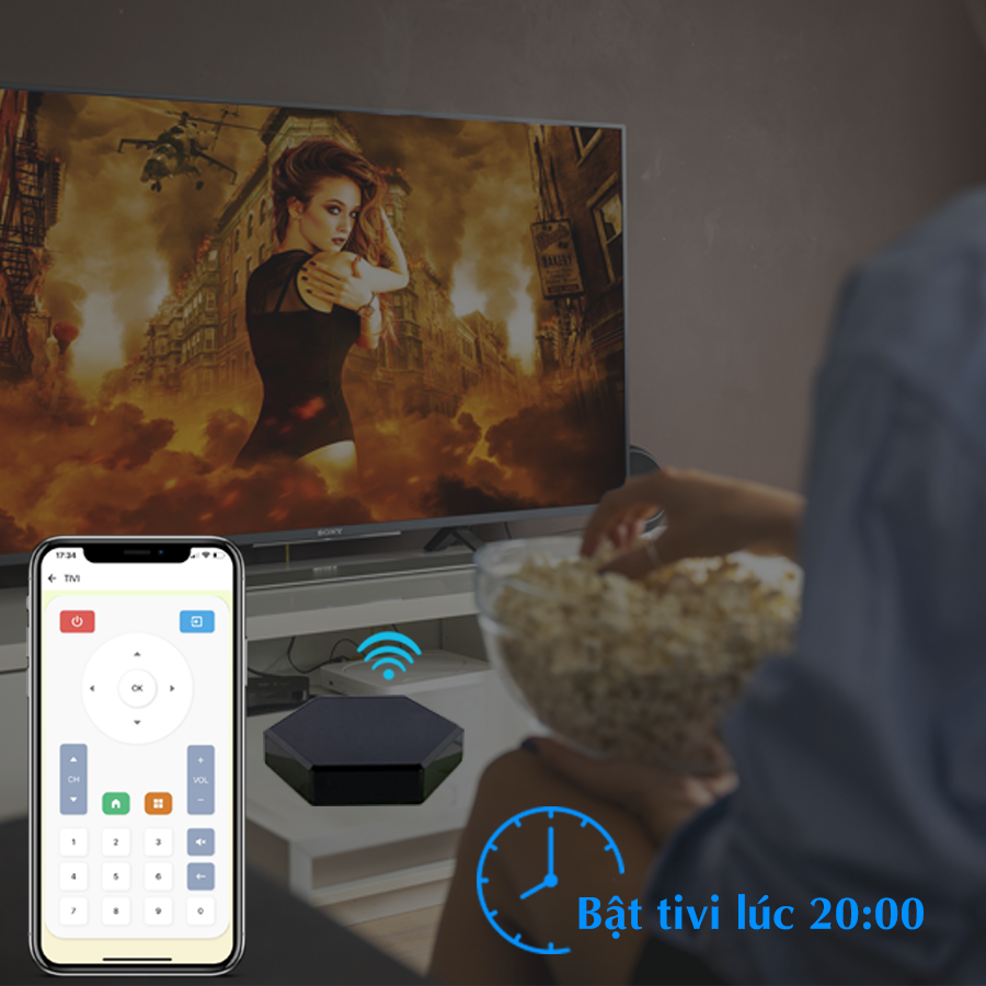 Bộ điều khiển Tivi, Máy lạnh Hunonic IR Smart | Điều khiển thiết bị Hồng ngoại từ xa