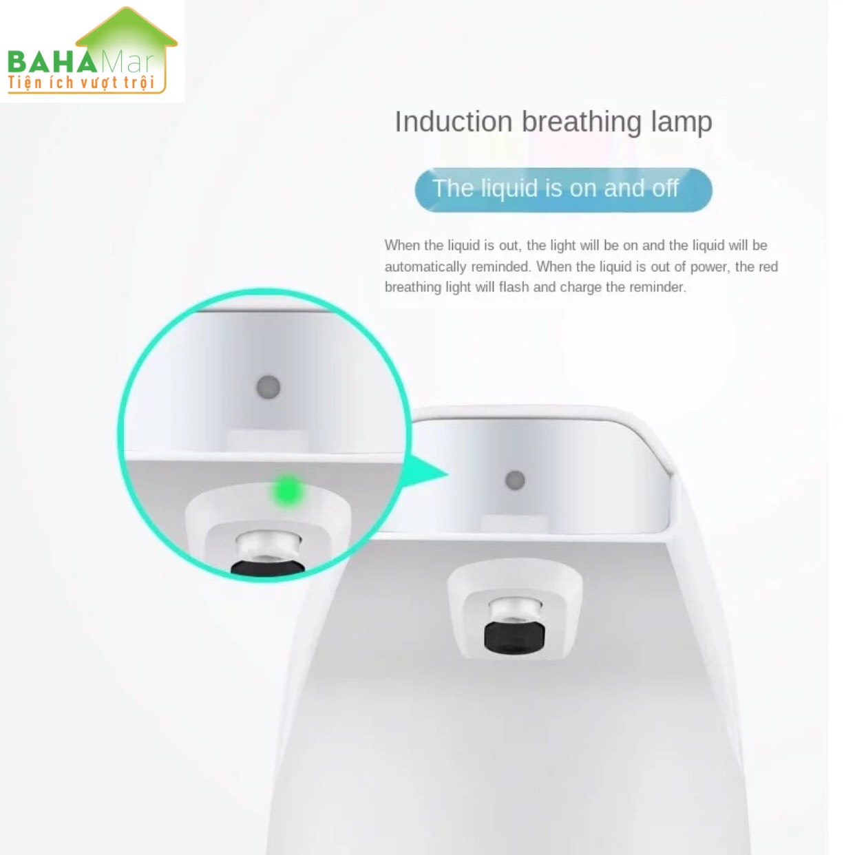 BÌNH CẢM ỨNG TỰ ĐỘNG PHUN CỒN HOẶC NƯỚC RỬA TAY KHỬ KHUẨN "BAHAMAR" Tự động phun xịt cồn để sử dụng mà không cần tiếp xúc