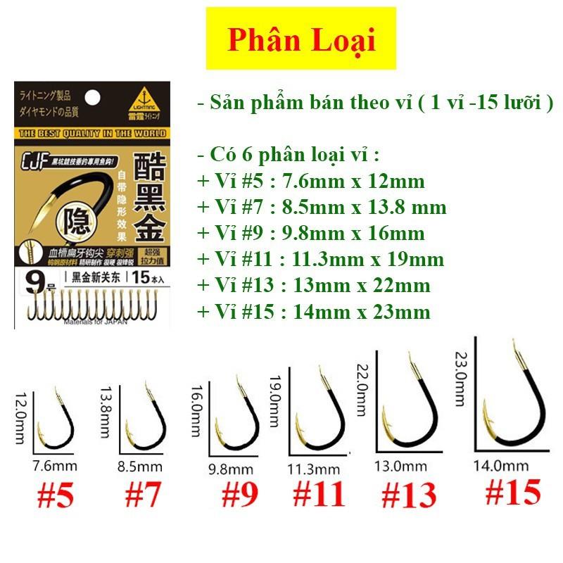 Lưỡi Câu Cá Nhật Bản JC Seiko Lưỡi Câu Cá Có Ngạnh Siêu Bén Siêu Bền Cao Cấp LC11