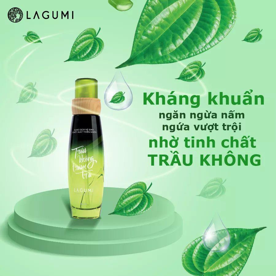 Set 2 chai Dung dịch vệ sinh phụ nữ Lagumi trầu không tràm trà 100ml