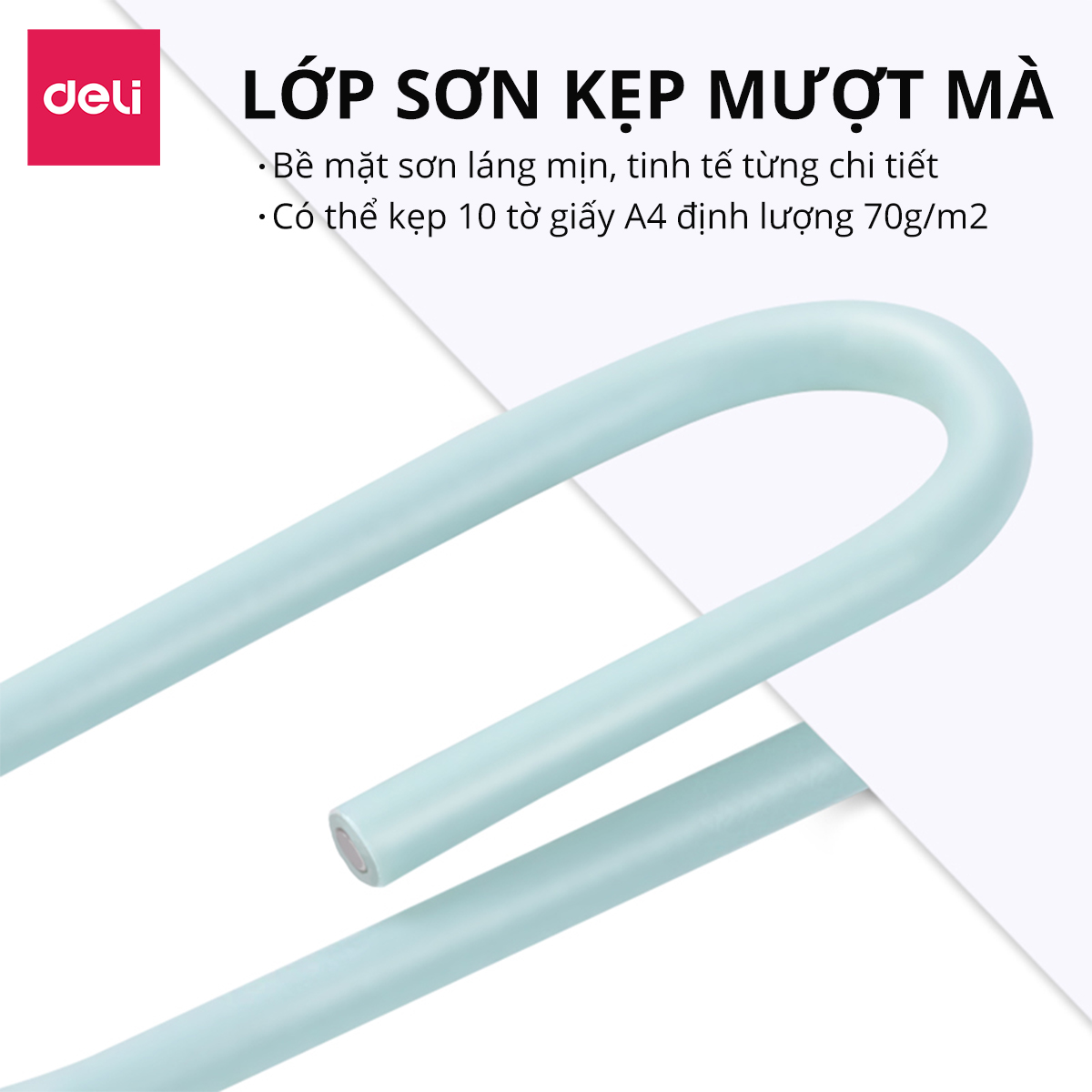 Hộp 160 kim kẹp giấy ghim vòng màu sắc pastel 29mm dùng kẹp tài liệu văn phòng phẩm giữ văn bản học sinh văn phòng đa năng tiện lợi Deli