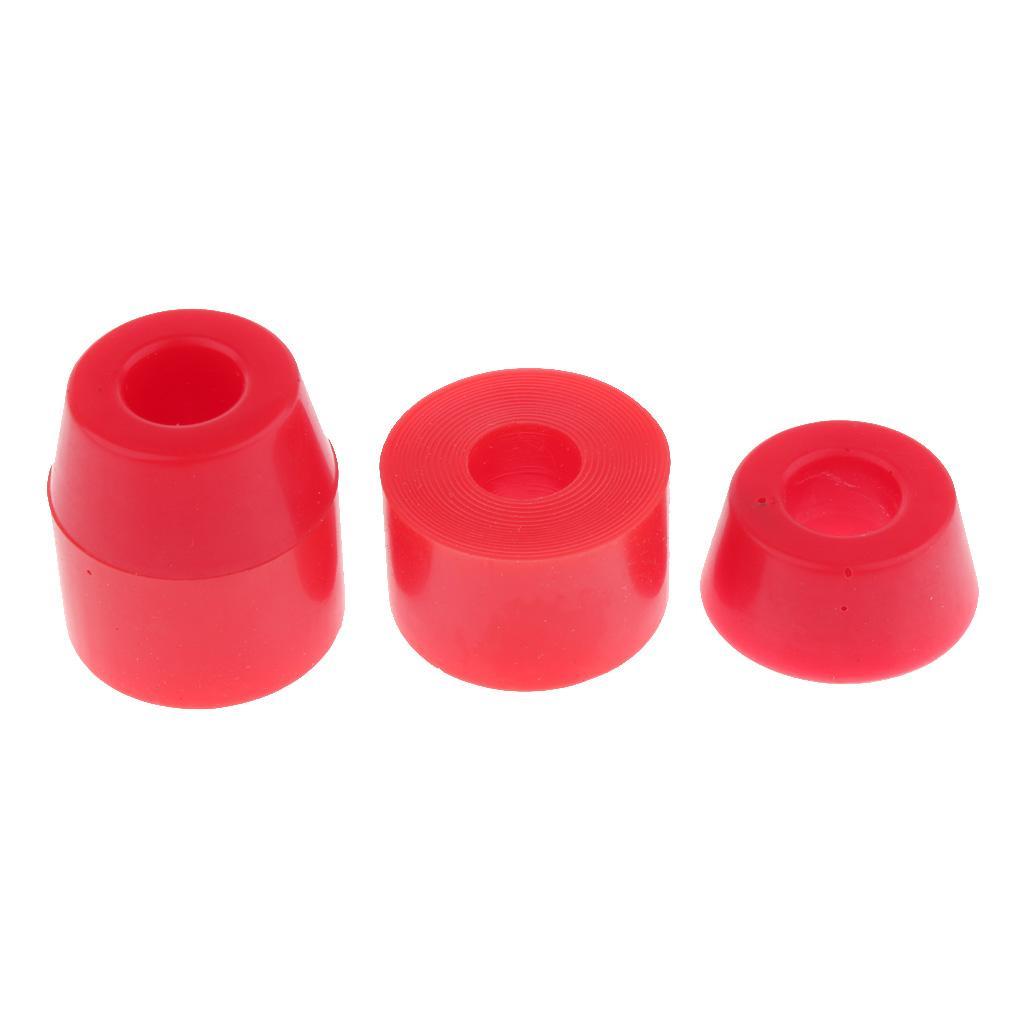 2xSkateboard Rebuild Kit Bushings Washers Pivot Cups for 2 Trucks 7in Red