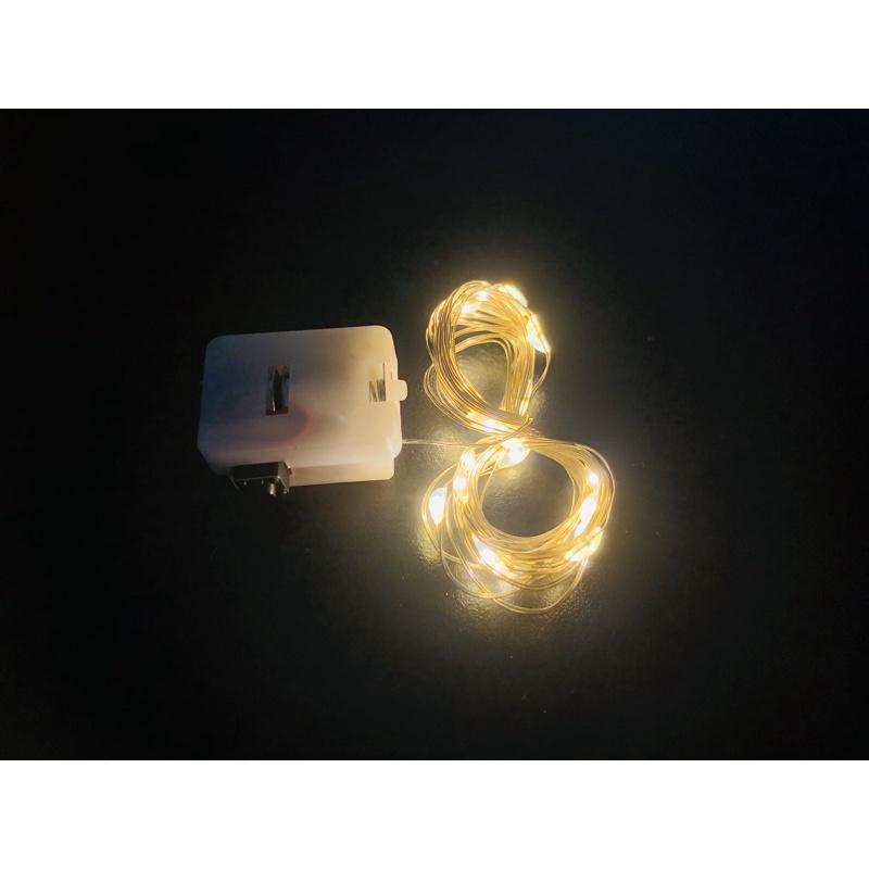 Dây đèn Led fairylight ,dây đèn đom đóm 2mét, 3 mét dùng pin AA, pin cúc áo