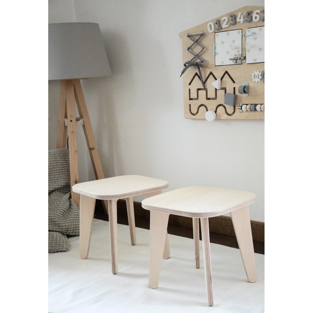 Bàn ghế gỗ cho bé - bàn ghế tai thỏ 100% gỗ tự nhiên plywood Birch tiêu chuẩn xuất khẩu Châu Âu SONO Montessori