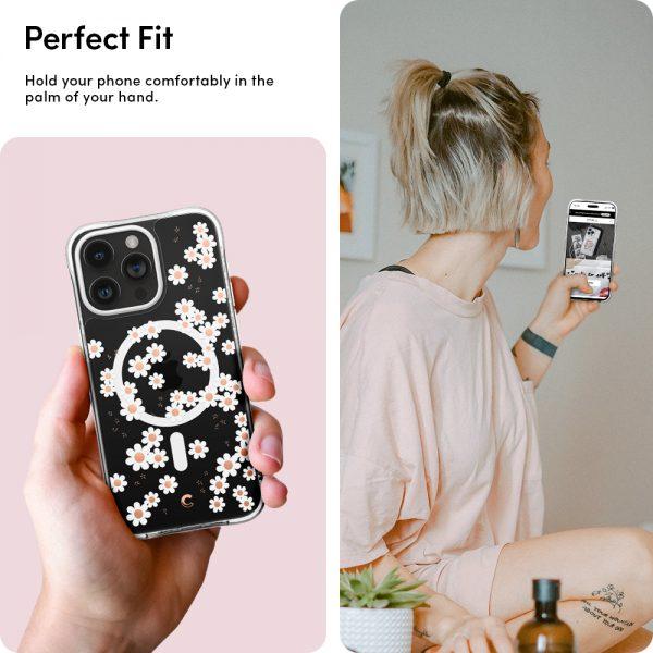 Ốp lưng cho iPhone 15 Pro Max Spigen Cecile Daisy Mag White - Hàng chính hãng