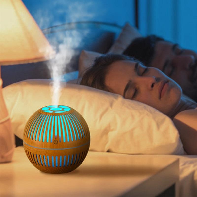 Mini Máy Tạo Độ Ẩm Không Khí USB Tinh Máy Khuếch Tán Tinh Dầu Siêu Âm Làm Thơm Phòng Đèn Ngủ LED Tự Động Ngắt Điện Cho Nhà Xe Ô Tô